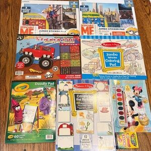 Melissa & Doug and other brands activity books & crayons NEW!